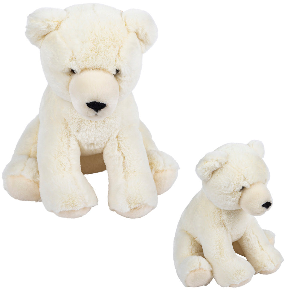 10 inch Earth Safe Polar Bear Plush Toy - Ultra Soft Plush - Great Gift or Prize - Soft Stuffed - Eco Friendly