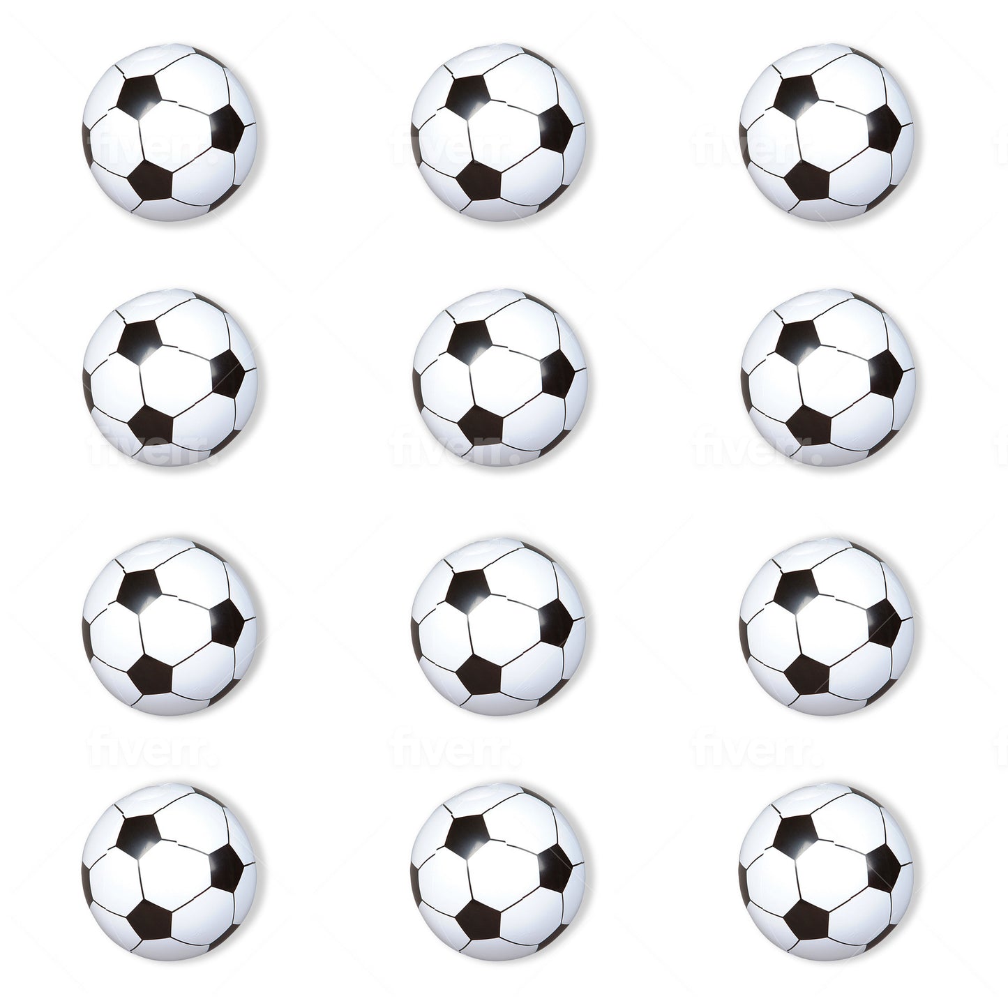 Soccer Ball Inflates - A Pack of (12) 9 inch Inflatable Soccer Balls - Great for The Beach, Pool, Decorations, Theme Party Favors, Prizes