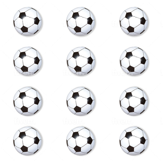 Soccer Ball Inflates - A Pack of (12) 9 inch Inflatable Soccer Balls - Great for The Beach, Pool, Decorations, Theme Party Favors, Prizes