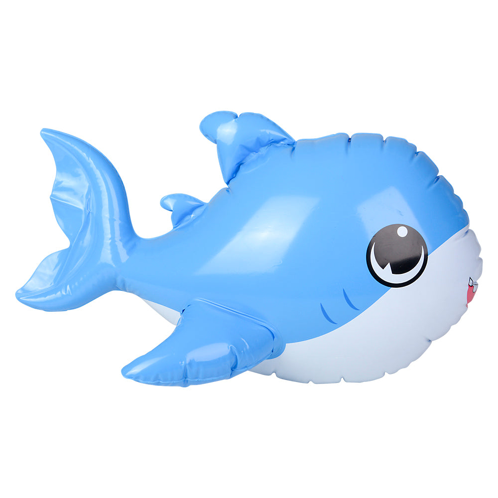 Roll over image to zoom in Three Pack of Fun 24 inch Inflatable Pup Sharks- Blue - Light Blue and Pink - Perfect for Birthday Parties Pool Parties or even Bathtub Play - Everyone will Love these Cute Inflates!