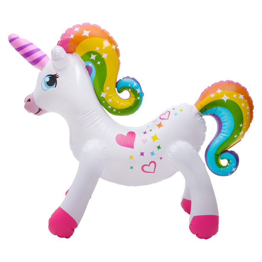 24 inch Inflatable Unicorns -2 Pack - So Much Fun - Adorable as Decorations, Great Gifts, Cool Giveaways - Ages 3+