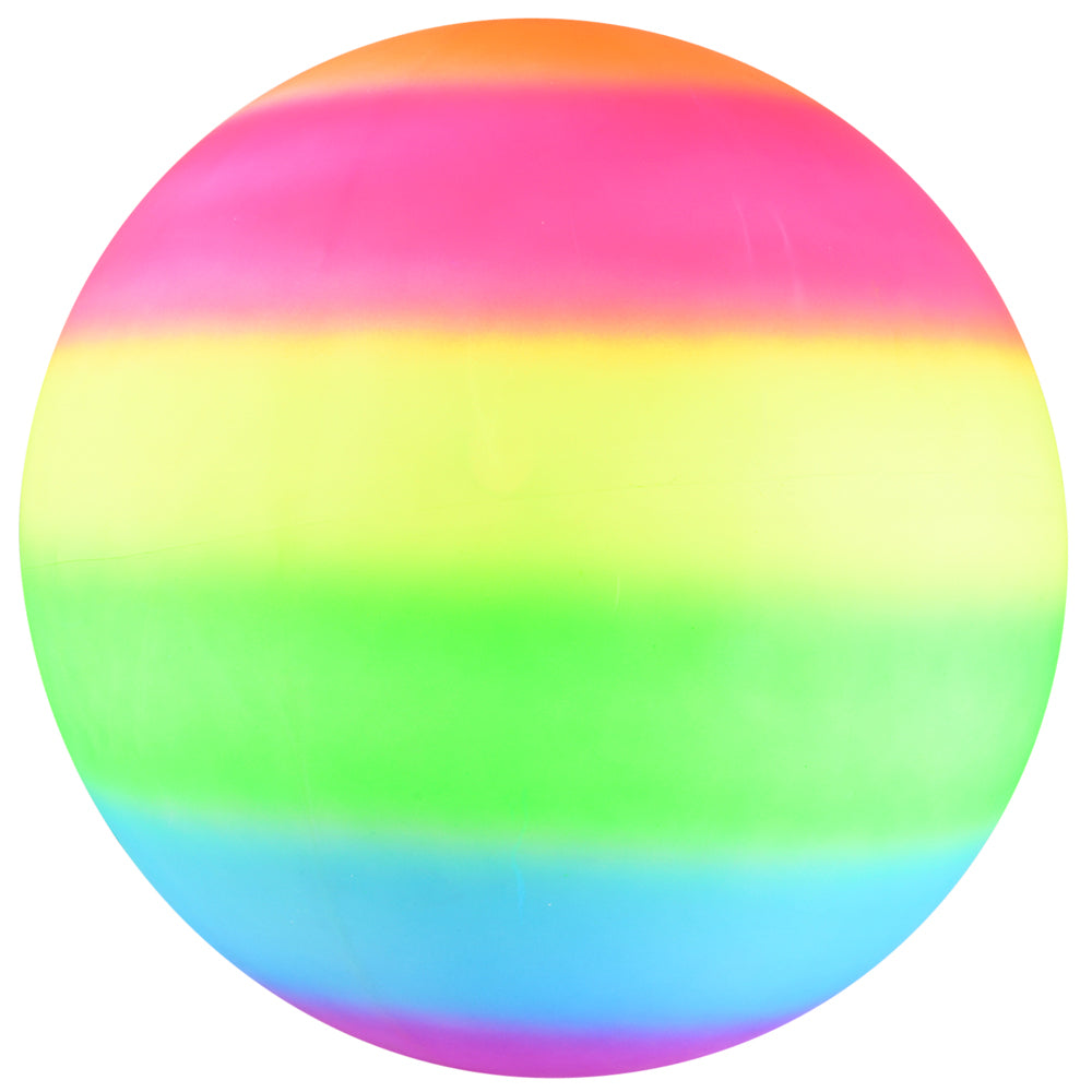 18 inch Rainbow Playground Ball - Bouncy Durable Rubber - for Boys and Girls - Great Outdoor Fun - Perfect at The Beach, Park or Playground