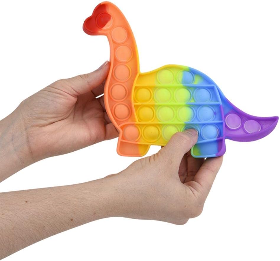 Rhode Island Novelty 6" Rainbow Brontosaurus Bubble Popper, 1 Piece per Order