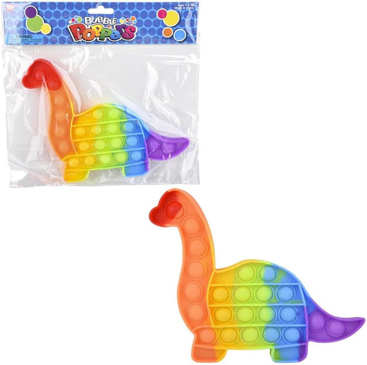 Rhode Island Novelty 6" Rainbow Brontosaurus Bubble Popper, 1 Piece per Order