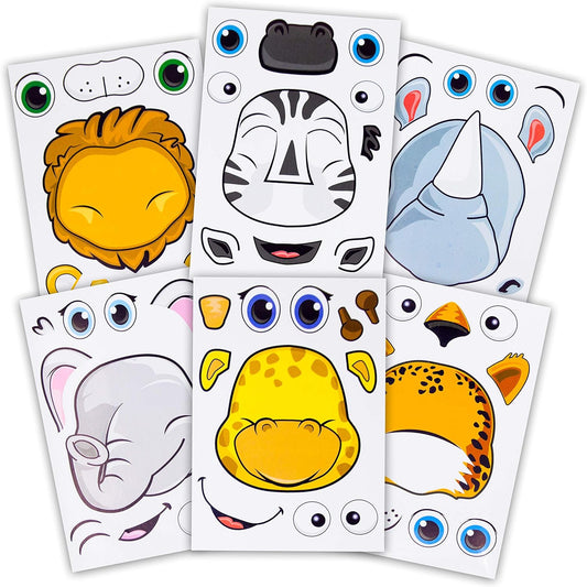 Make-A-Face Safari Sticker Set (48 Piece)