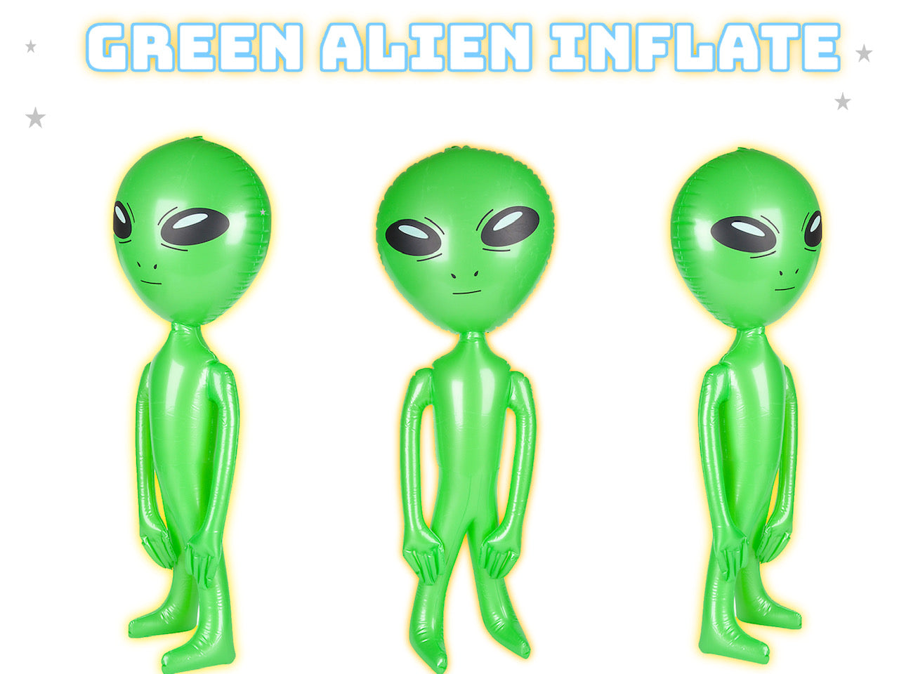 Green Alien Inflate 32 Inches Tall -Great Party Decoration - All Ages - Great for Parties of all Themes - Halloween decoration - Great as a Party Prize too